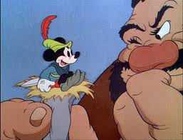 Mickey gets to take on a giant in "Brave Little Tailor."