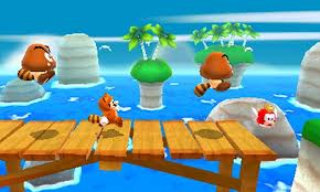 Many of the stages in 3D Land exist in a three-dimensional environment but force Mario to a 2D-like path.