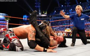 Undertaker earned a rare WrestleMania main event submission victory over Edge.