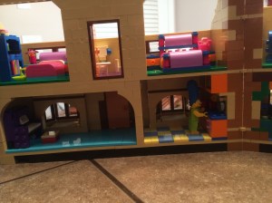 The cut-away view of the house.