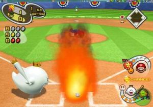 Special abilities, like Mario's fireball pitch, work better against human opponents than CPU ones.