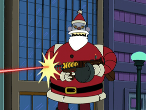 Santa Claus is gunning you down!