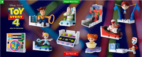 toy story 4 happy meal art