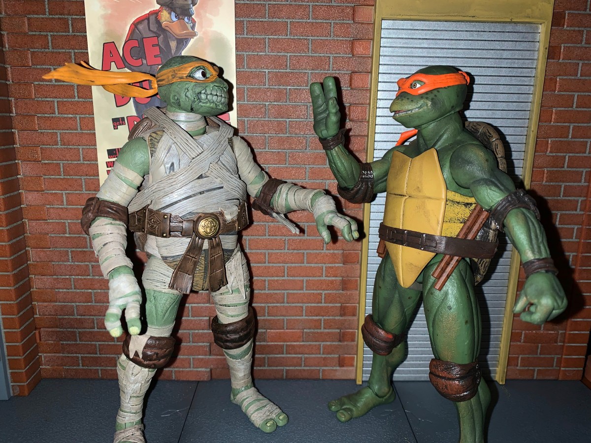 NECA TMNT x Universal Monsters Michelangelo as The&nbsp;Mummy