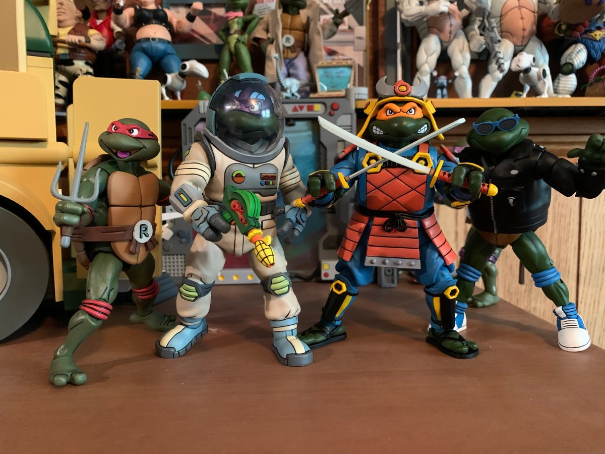 NECA TMNT Toon Samurai Adventure Michelangelo and Space Adventure&nbsp;Donatello