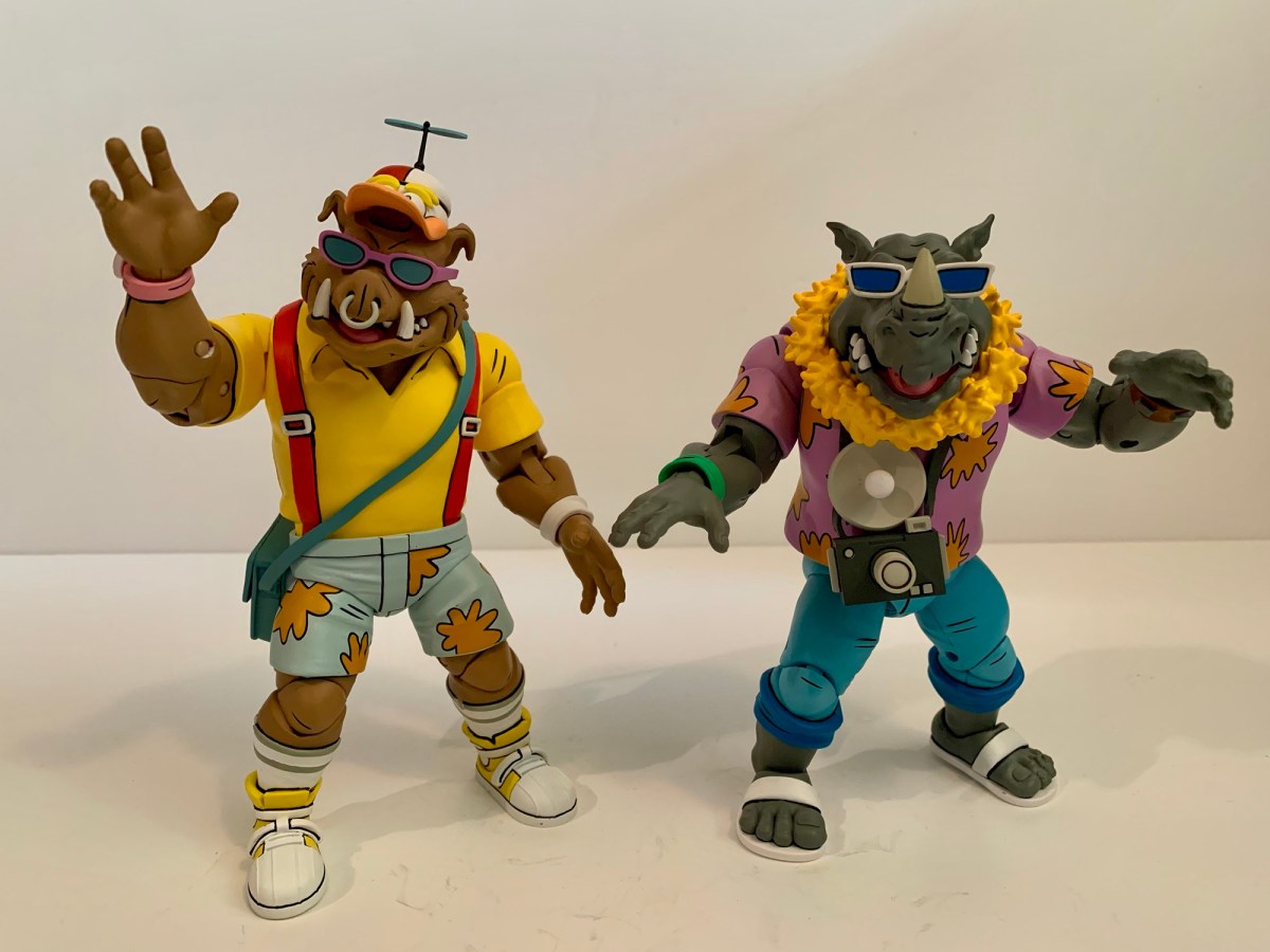 NECA TMNT Toon Vacation Bebop and Vacation&nbsp;Rocksteady